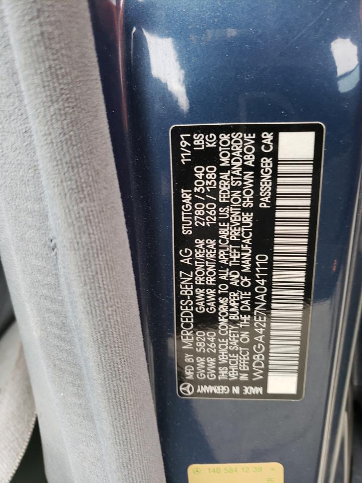 1992 MERCEDES-BENZ 400 SE - WDBGA42E7NA041110