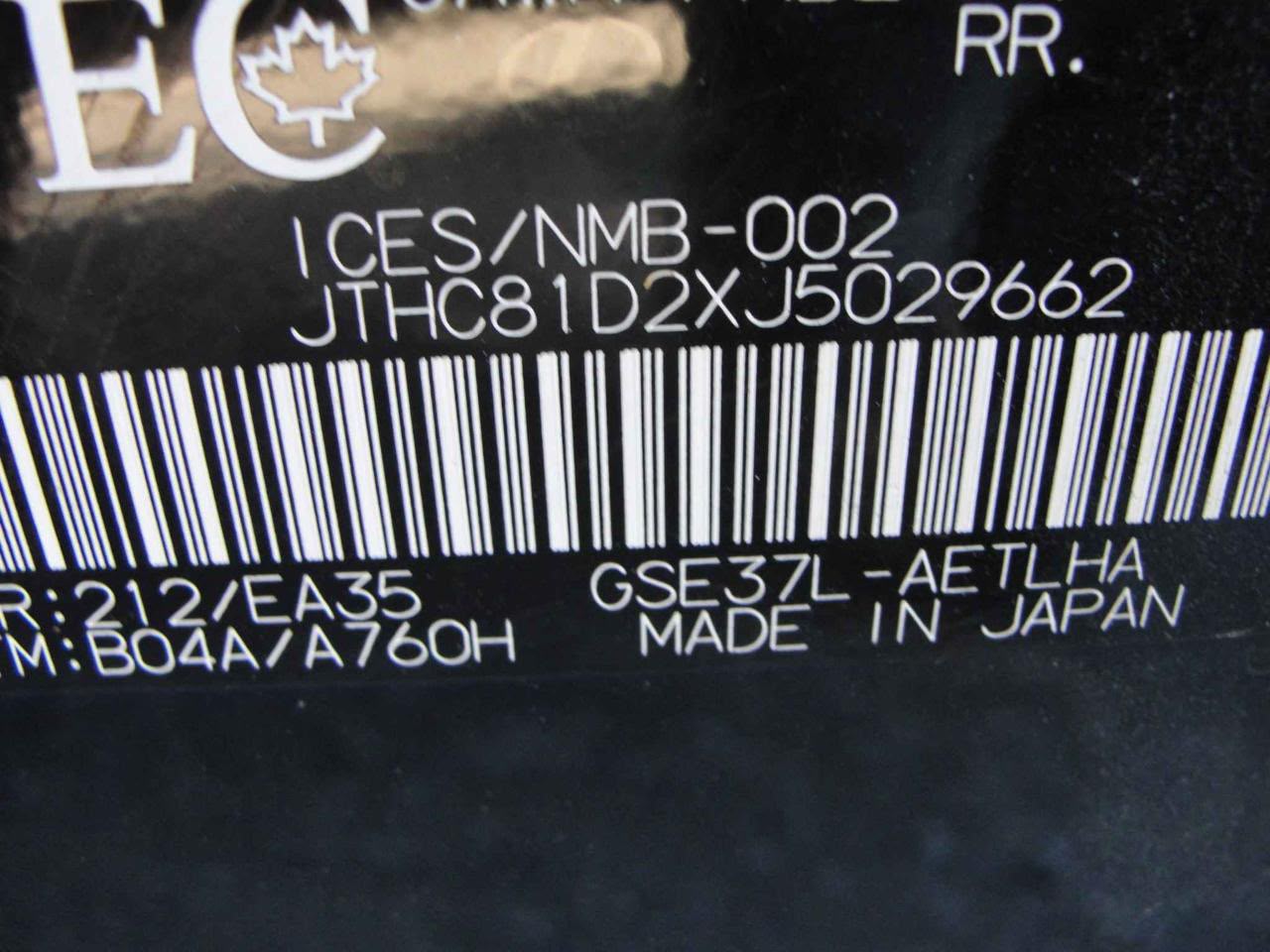 Lexus IS 350 2018 Black – 3.5L V6 RWD Luxury Sedan | VIN: JTHC81D2XJ5029662