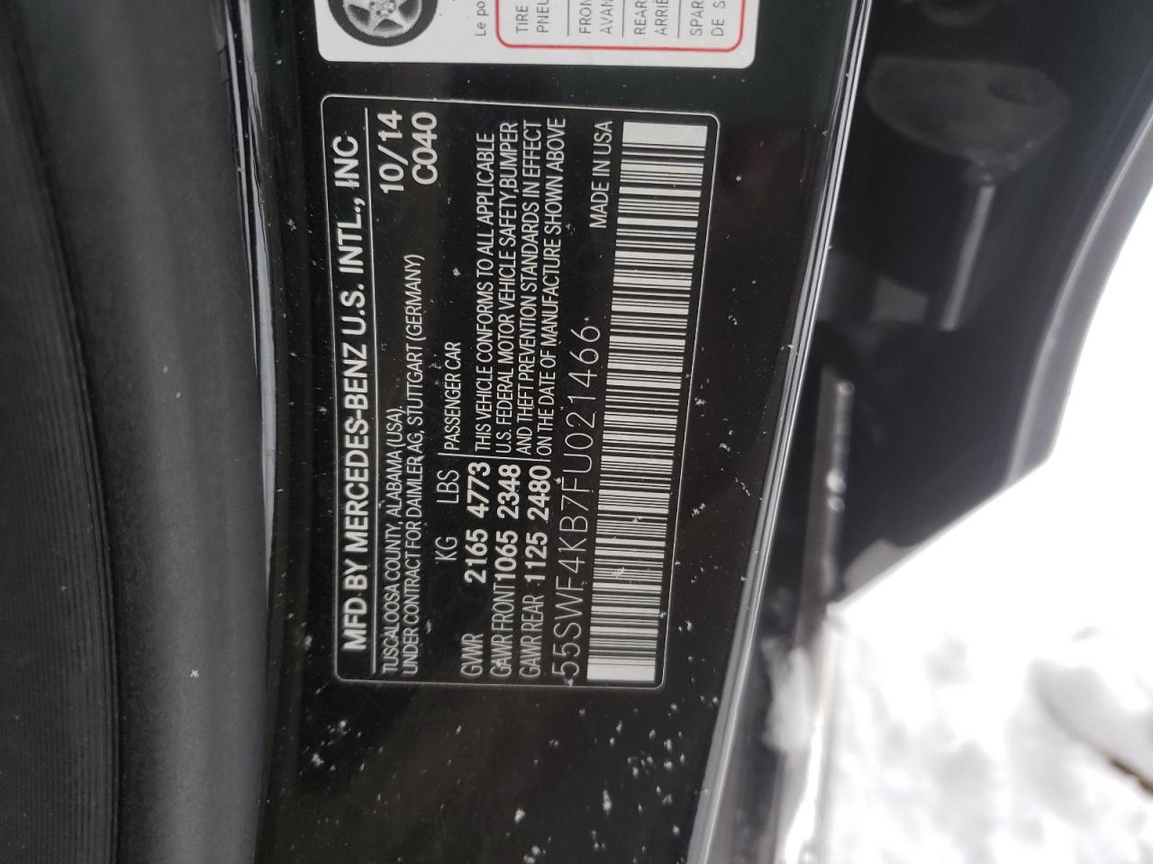 2015 MERCEDES-BENZ C 300 4MAT - 55SWF4KB7FU021466