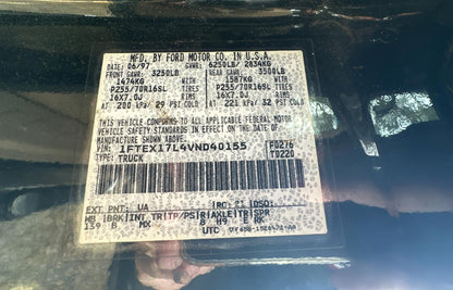 1997 FORD F150 - 1FTEX17L4VND40155