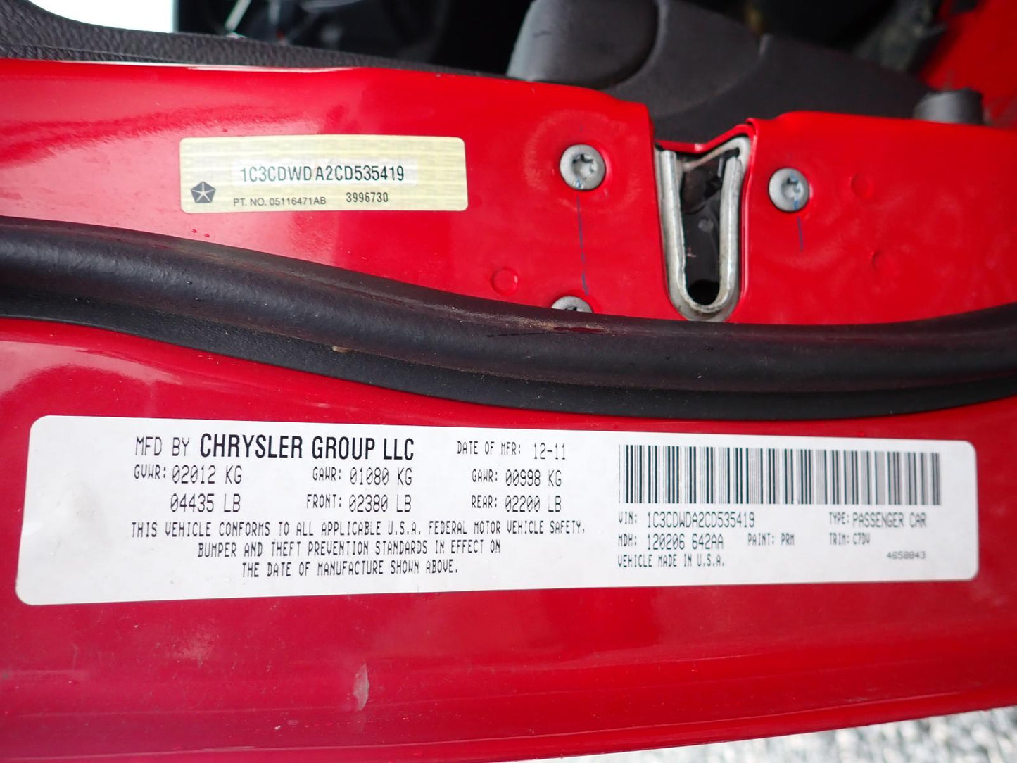 2012 DODGE CALIBER SX - 1C3CDWDA2CD535419