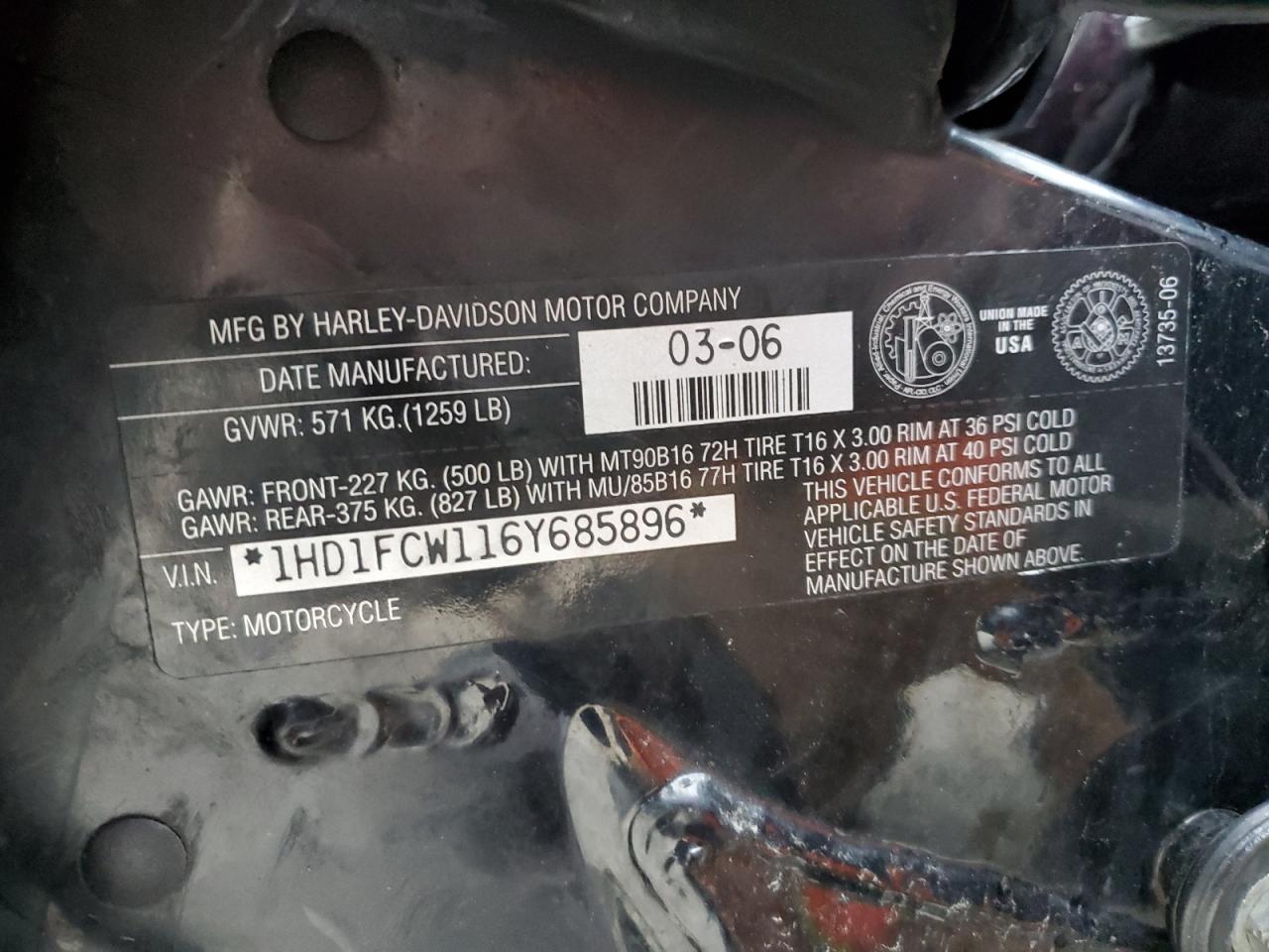 2006 HARLEY-DAVIDSON FLHTCUI - 1HD1FCW116Y685896