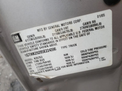 2005 GMC SIERRA K25 - 1GTHK29285E224396