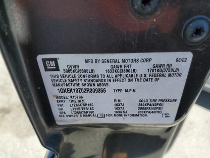 2002 GMC YUKON - 1GKEK13Z02R309356