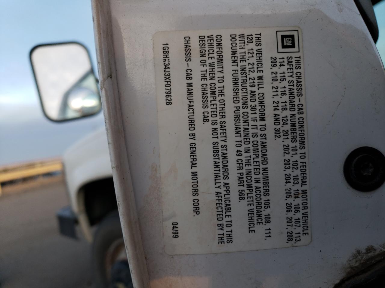 1999 CHEVROLET GMT-400 K3 - 1GBHK34J3XF079628