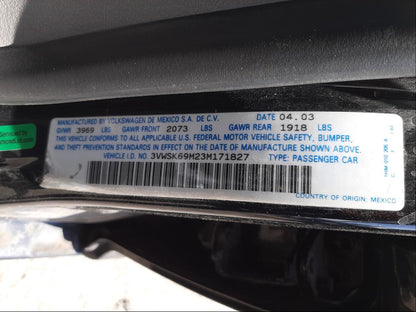 2003 VOLKSWAGEN JETTA GLS - 3VWSK69M23M171827