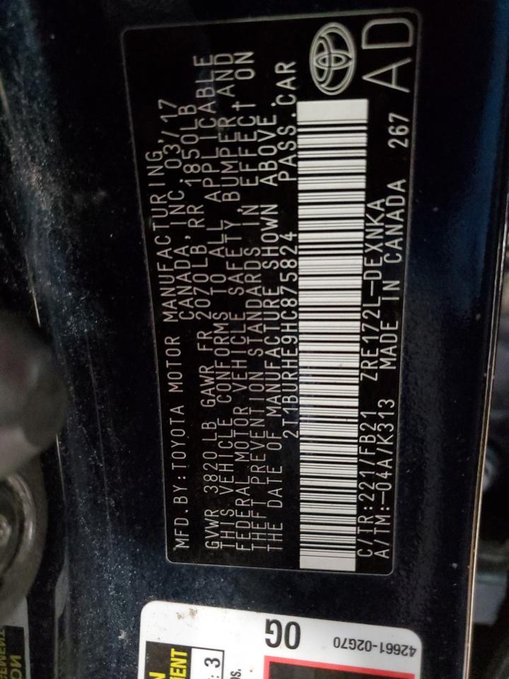 2017 TOYOTA COROLLA L - 2T1BURHE9HC875824