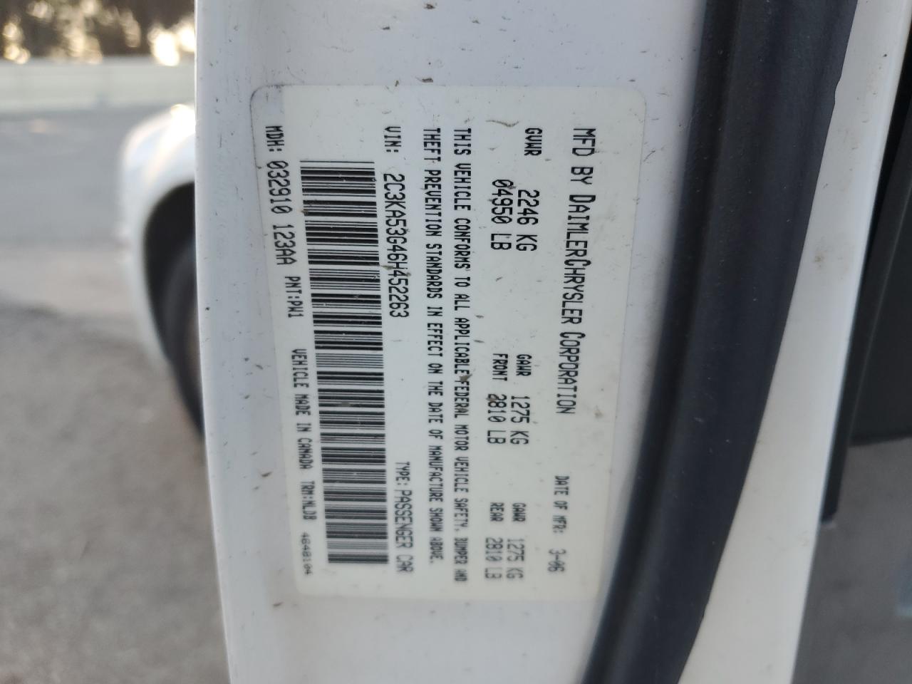 2006 CHRYSLER 300 TOURIN - 2C3KA53G46H452263