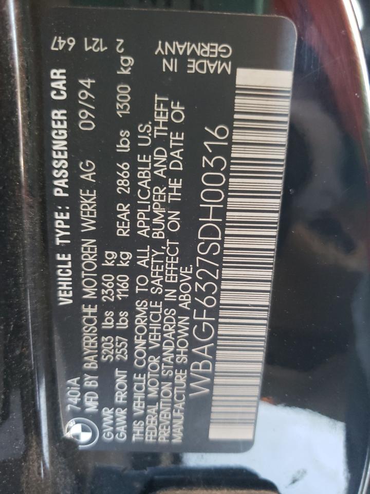 1995 BMW 740 I AUTO - WBAGF6327SDH00316