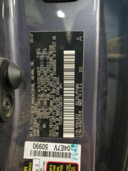 2007 TOYOTA SIENNA XLE - 5TDZK22C17S067301