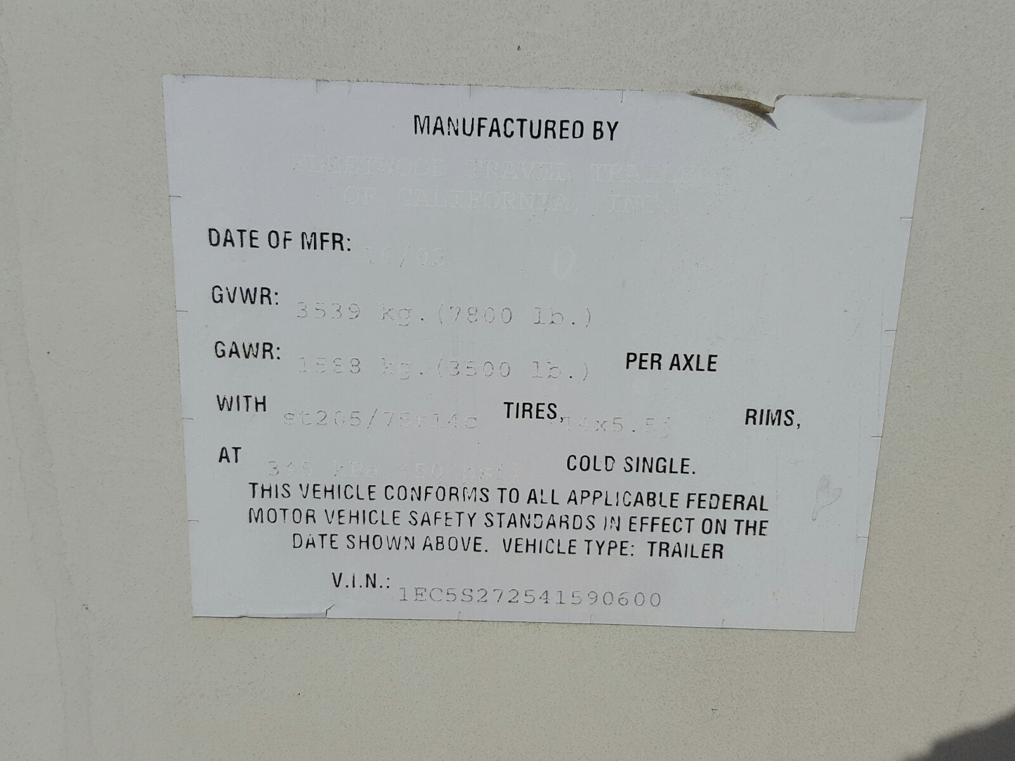 2004 FLEETWOOD PROWLER - 1EC5S272541590600