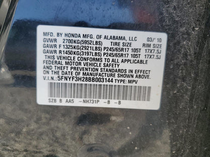 2011 HONDA PILOT LX - 5FNYF3H28BB003144