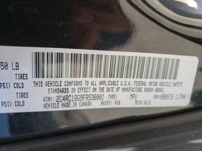 2015 CHRYSLER TOWN & COU - 2C4RC1BG9FR538001