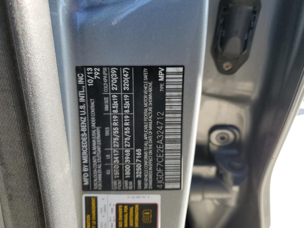 2014 MERCEDES-BENZ GL 450 4MA - 4JGDF7CE2EA324712