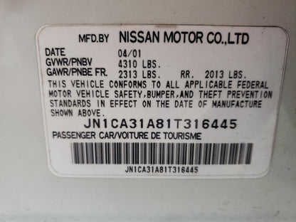 2001 NISSAN MAXIMA GXE - JN1CA31A81T316445