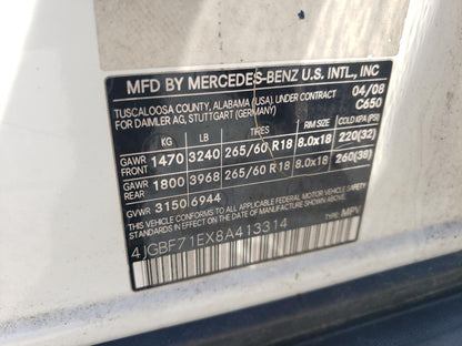 2008 MERCEDES-BENZ GL 450 4MA - 4JGBF71EX8A413314