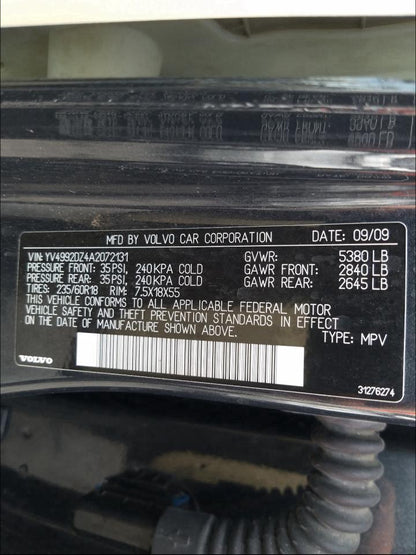 2010 VOLVO XC60 T6 - YV4992DZ4A2072131