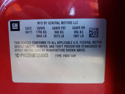 2011 CHEVROLET CRUZE ECO - 1G1PK5S99B7250003