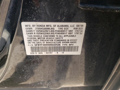 2009 HONDA PILOT TOUR - 5FNYF48999B032536