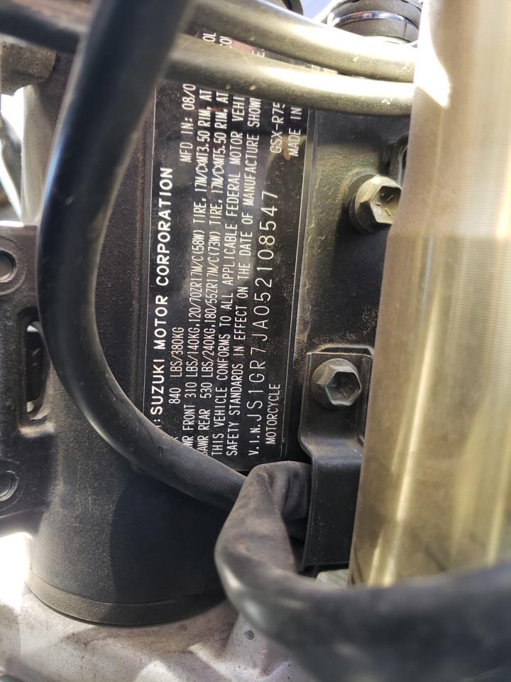 2005 SUZUKI GSX-R750 K - JS1GR7JA052108547