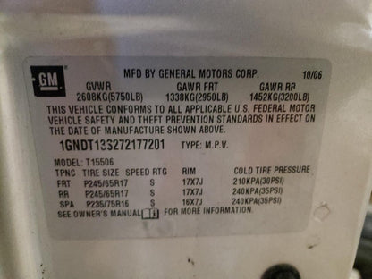 2007 CHEVROLET TRAILBLAZE - 1GNDT13S272177201