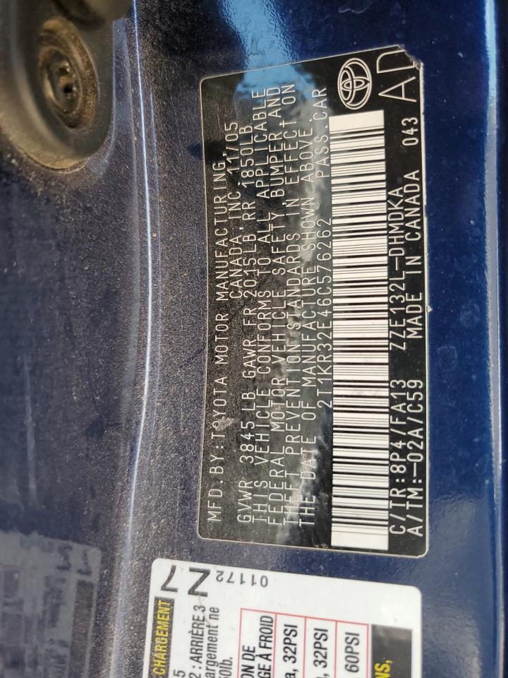 2006 TOYOTA COROLLA MA - 2T1KR32E46C576262