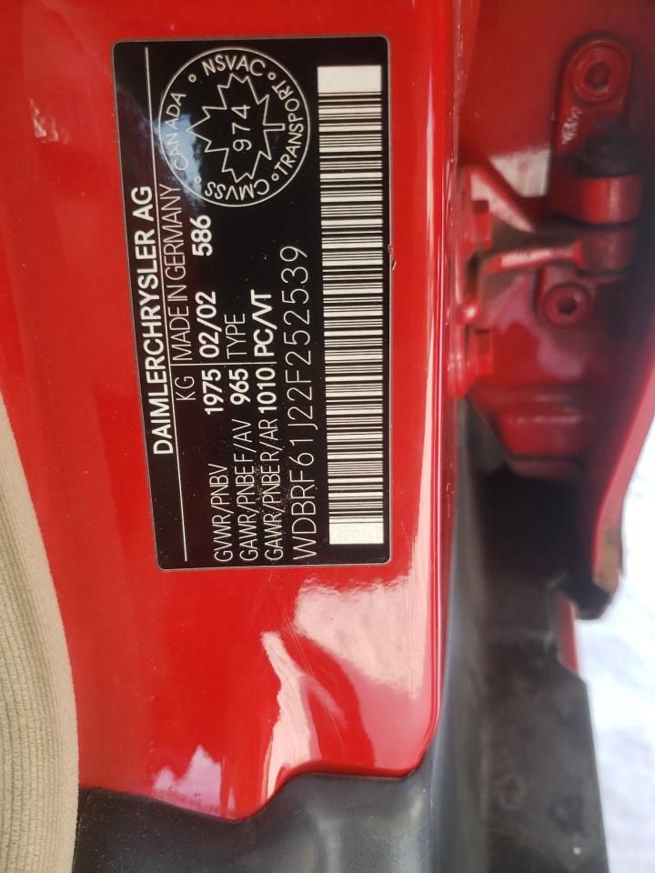 2002 MERCEDES-BENZ C 240 - WDBRF61J22F252539