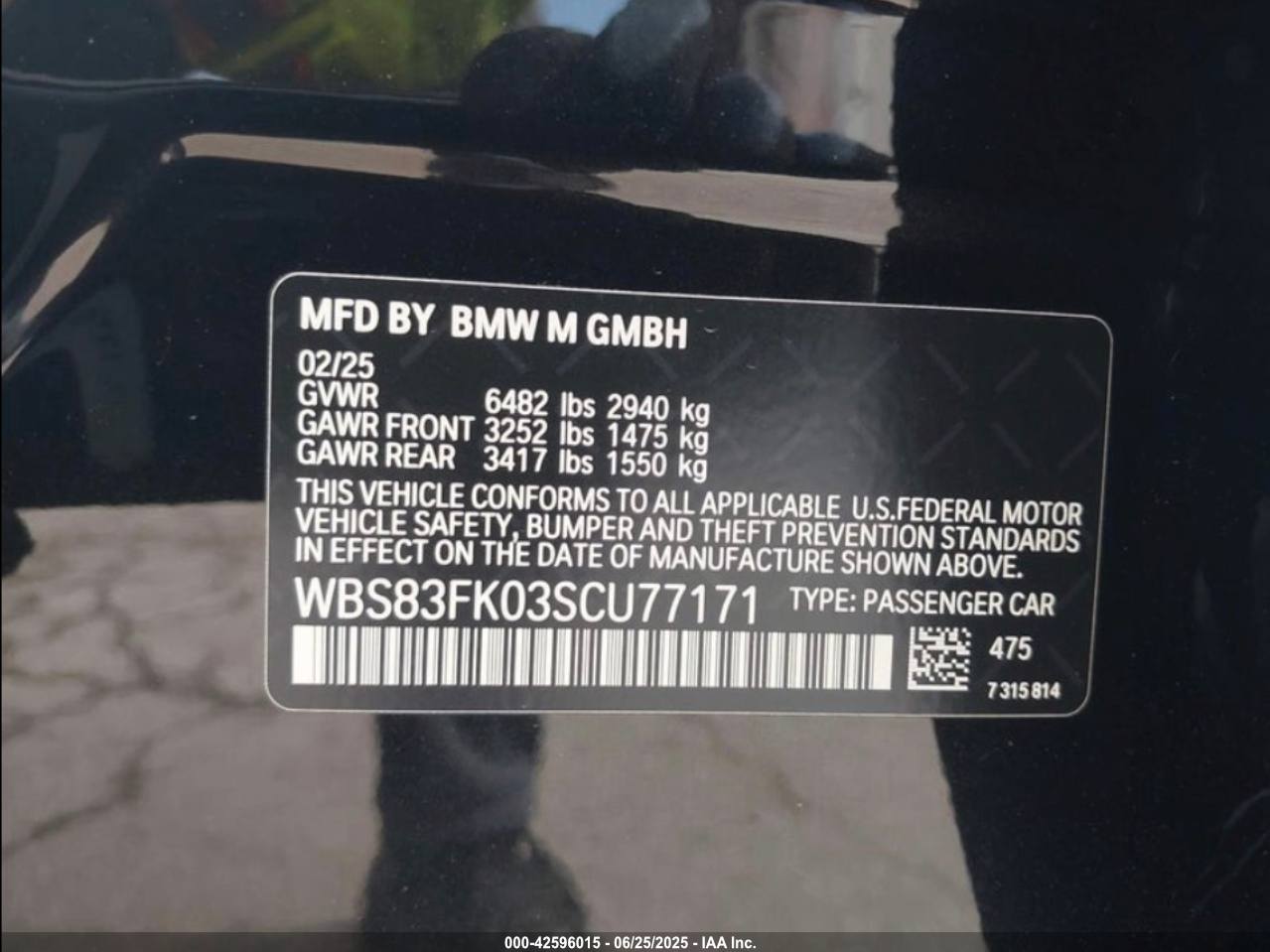 BMW M5 2025 – Low-Mileage IAAI Auction Vehicle | VIN: WBS83FK03SCU77171 — photo 12